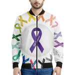 All Cancer Awareness Ribbons Print Men's Bomber Jacket