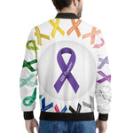 All Cancer Awareness Ribbons Print Men's Bomber Jacket