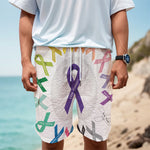 All Cancer Awareness Ribbons Print Men's Cargo Shorts