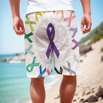 All Cancer Awareness Ribbons Print Men's Cargo Shorts