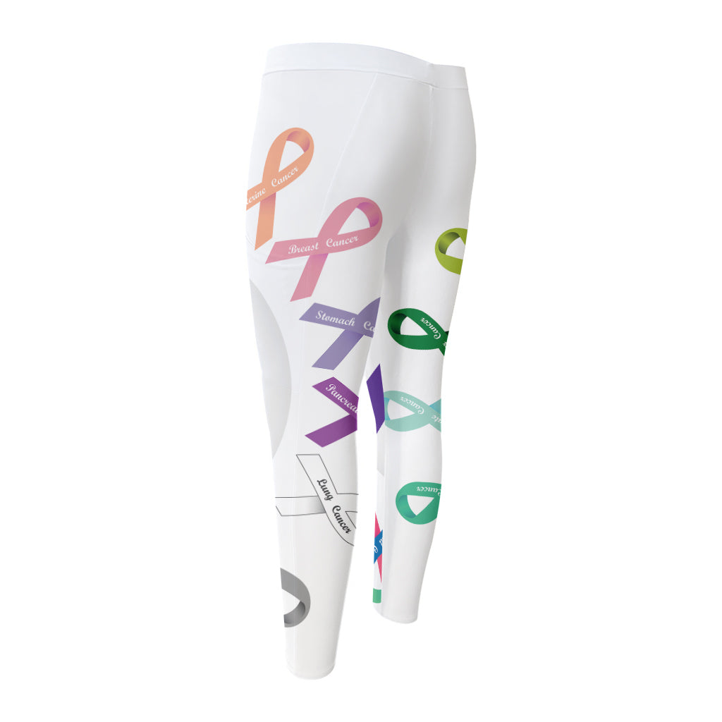 All Cancer Awareness Ribbons Print Men's Compression Pants