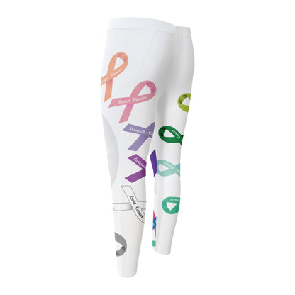All Cancer Awareness Ribbons Print Men's Compression Pants