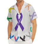 All Cancer Awareness Ribbons Print Men's Deep V-Neck Shirt