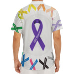 All Cancer Awareness Ribbons Print Men's Deep V-Neck Shirt