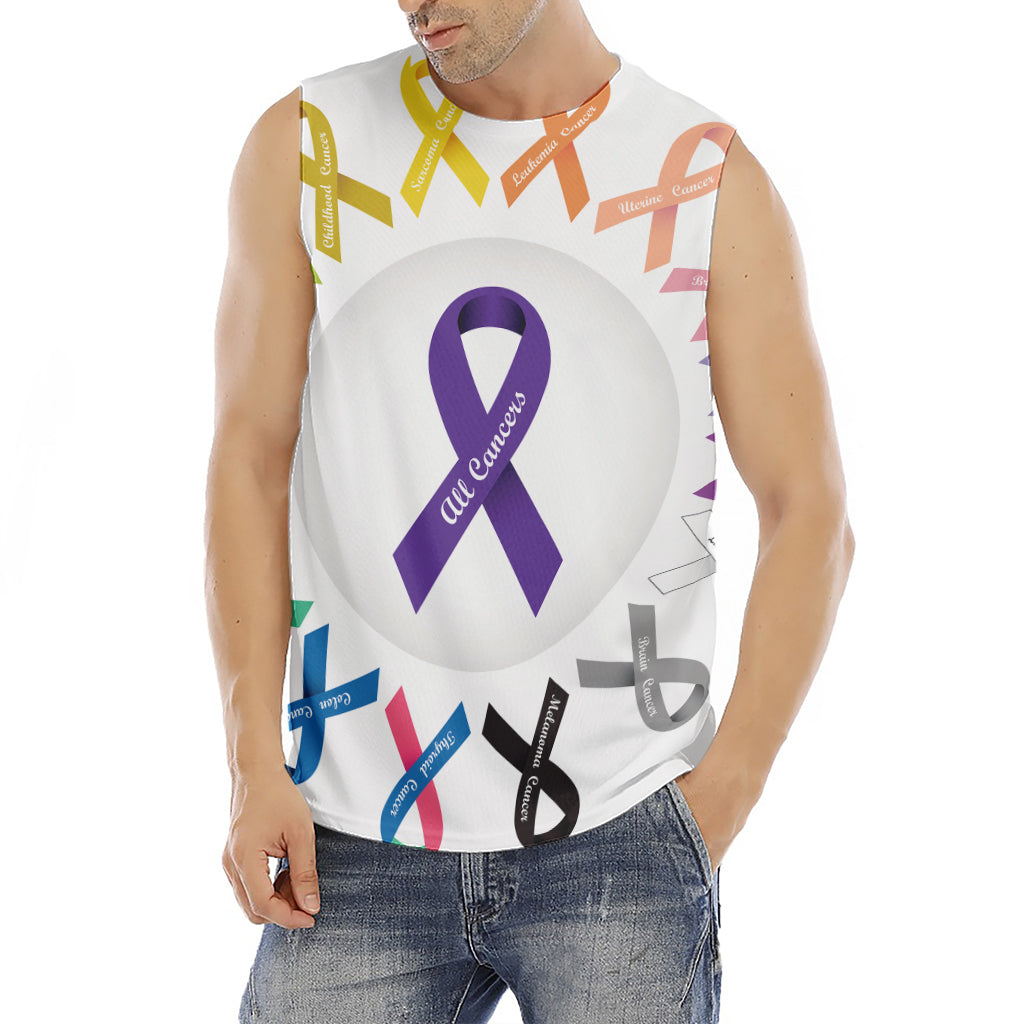 All Cancer Awareness Ribbons Print Men's Fitness Tank Top