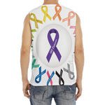 All Cancer Awareness Ribbons Print Men's Fitness Tank Top