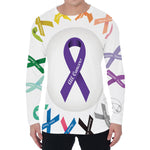 All Cancer Awareness Ribbons Print Men's Long Sleeve T-Shirt