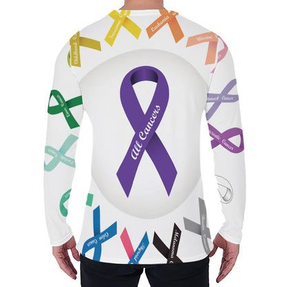 All Cancer Awareness Ribbons Print Men's Long Sleeve T-Shirt