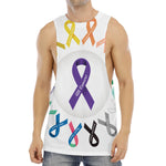 All Cancer Awareness Ribbons Print Men's Muscle Tank Top