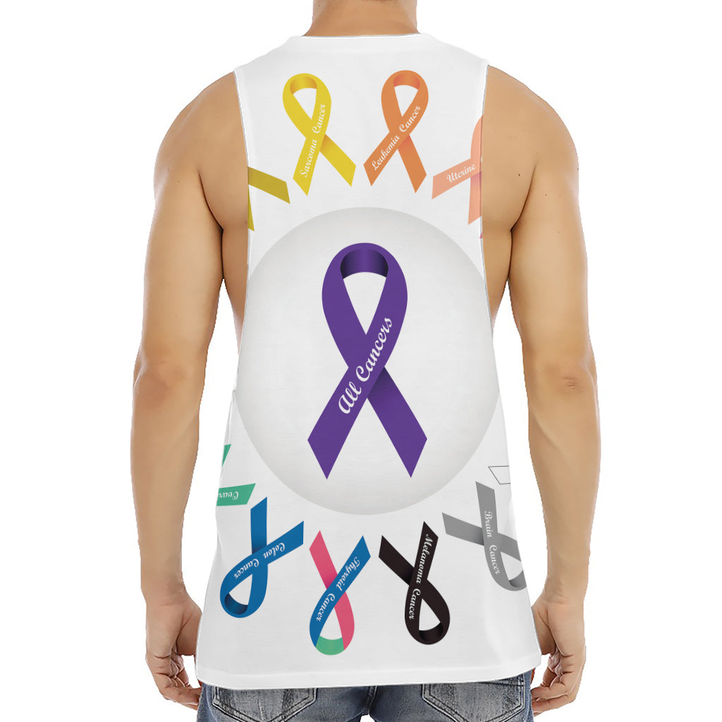 All Cancer Awareness Ribbons Print Men's Muscle Tank Top
