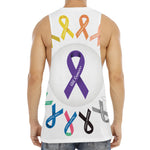 All Cancer Awareness Ribbons Print Men's Muscle Tank Top