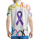 All Cancer Awareness Ribbons Print Men's Polo Shirt
