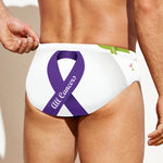 All Cancer Awareness Ribbons Print Men's Swim Briefs