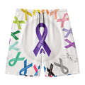 All Cancer Awareness Ribbons Print Men's Swim Trunks