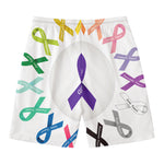 All Cancer Awareness Ribbons Print Men's Swim Trunks