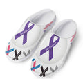 All Cancer Awareness Ribbons Print Mesh Casual Shoes