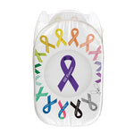 All Cancer Awareness Ribbons Print Mesh Laundry Hamper