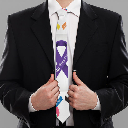 All Cancer Awareness Ribbons Print Necktie
