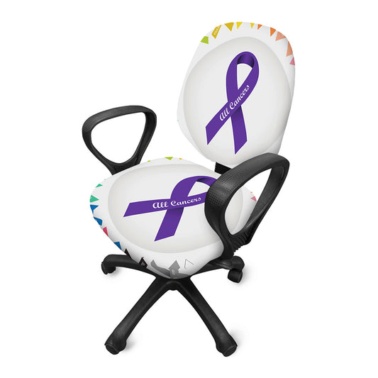 All Cancer Awareness Ribbons Print Office Chair Cover