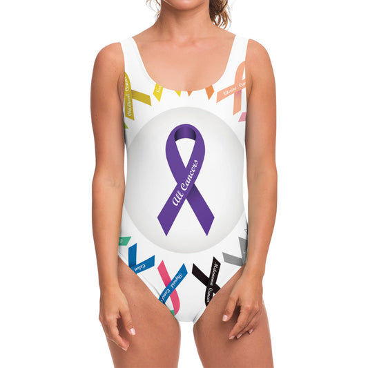 All Cancer Awareness Ribbons Print One Piece Swimsuit