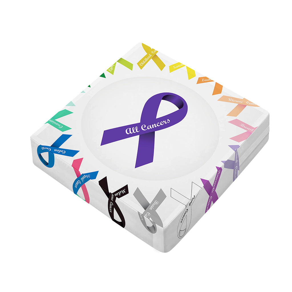 All Cancer Awareness Ribbons Print Outdoor Seat Cushion Cover
