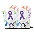 All Cancer Awareness Ribbons Print Oven Mitts