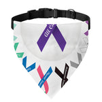 All Cancer Awareness Ribbons Print Over The Collar Dog Bandana
