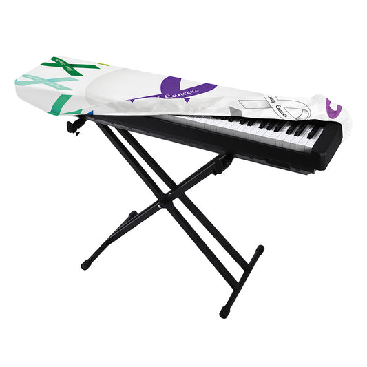 All Cancer Awareness Ribbons Print Piano Keyboard Cover