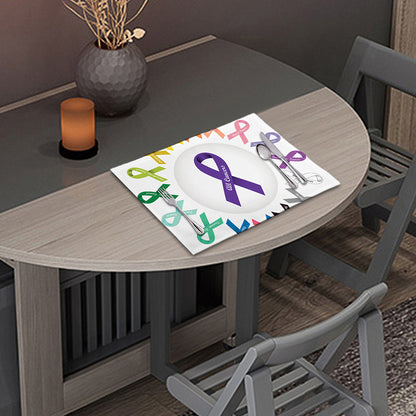 All Cancer Awareness Ribbons Print Placemat