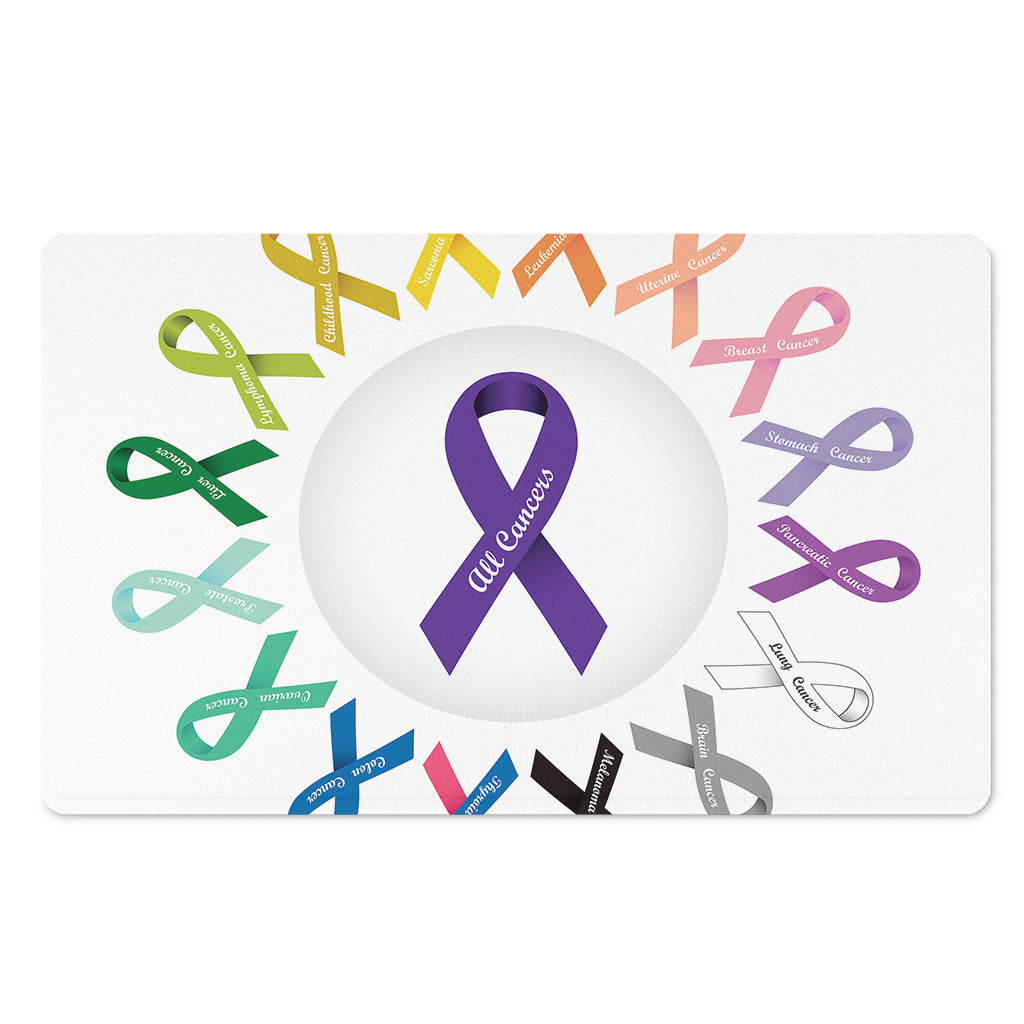 All Cancer Awareness Ribbons Print Polyester Doormat