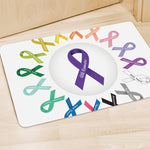 All Cancer Awareness Ribbons Print Polyester Doormat