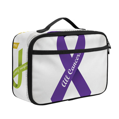 All Cancer Awareness Ribbons Print Portable Lunch Bag