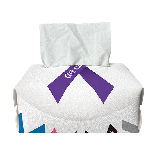 All Cancer Awareness Ribbons Print Rectangle Tissue Box Cover