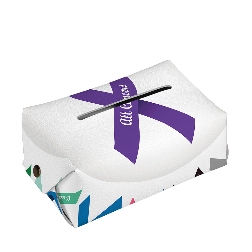 All Cancer Awareness Ribbons Print Rectangle Tissue Box Cover