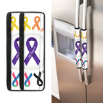All Cancer Awareness Ribbons Print Refrigerator Handle Covers