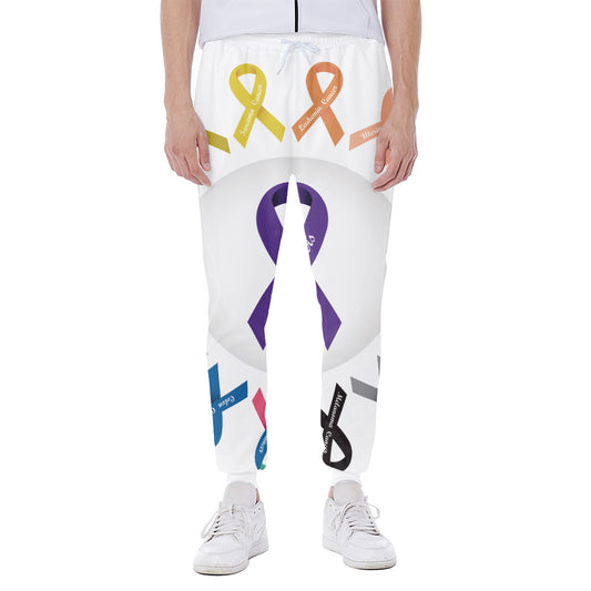 All Cancer Awareness Ribbons Print Scuba Joggers
