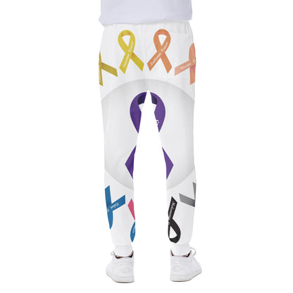 All Cancer Awareness Ribbons Print Scuba Joggers