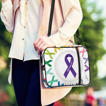 All Cancer Awareness Ribbons Print Shoulder Strap Bible Bag