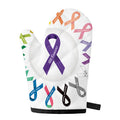 All Cancer Awareness Ribbons Print Single Oven Mitt