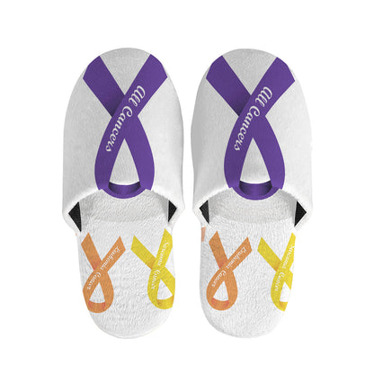 All Cancer Awareness Ribbons Print Slippers