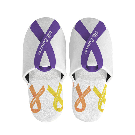All Cancer Awareness Ribbons Print Slippers
