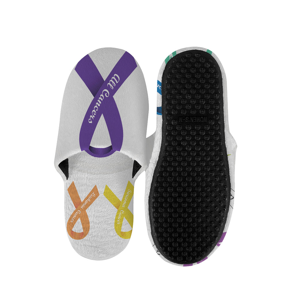 All Cancer Awareness Ribbons Print Slippers
