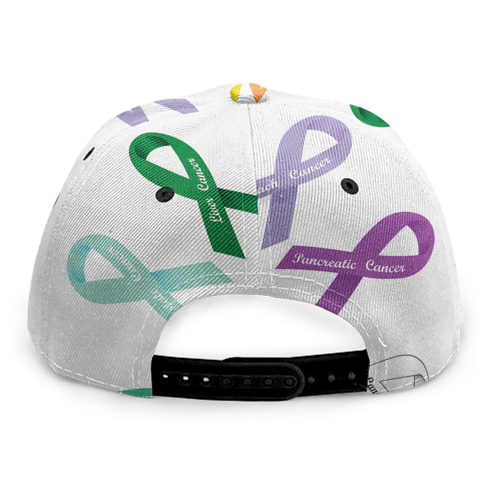 All Cancer Awareness Ribbons Print Snapback Cap