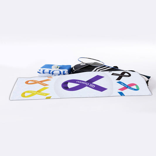 All Cancer Awareness Ribbons Print Sports Towel