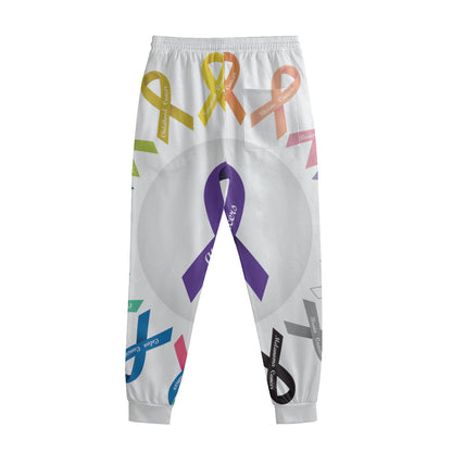 All Cancer Awareness Ribbons Print Sweatpants