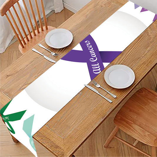 All Cancer Awareness Ribbons Print Table Runner