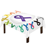 All Cancer Awareness Ribbons Print Tablecloth