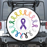 All Cancer Awareness Ribbons Print Tire Cover