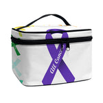 All Cancer Awareness Ribbons Print Travel Makeup Bag
