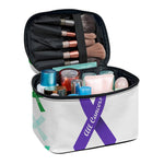 All Cancer Awareness Ribbons Print Travel Makeup Bag